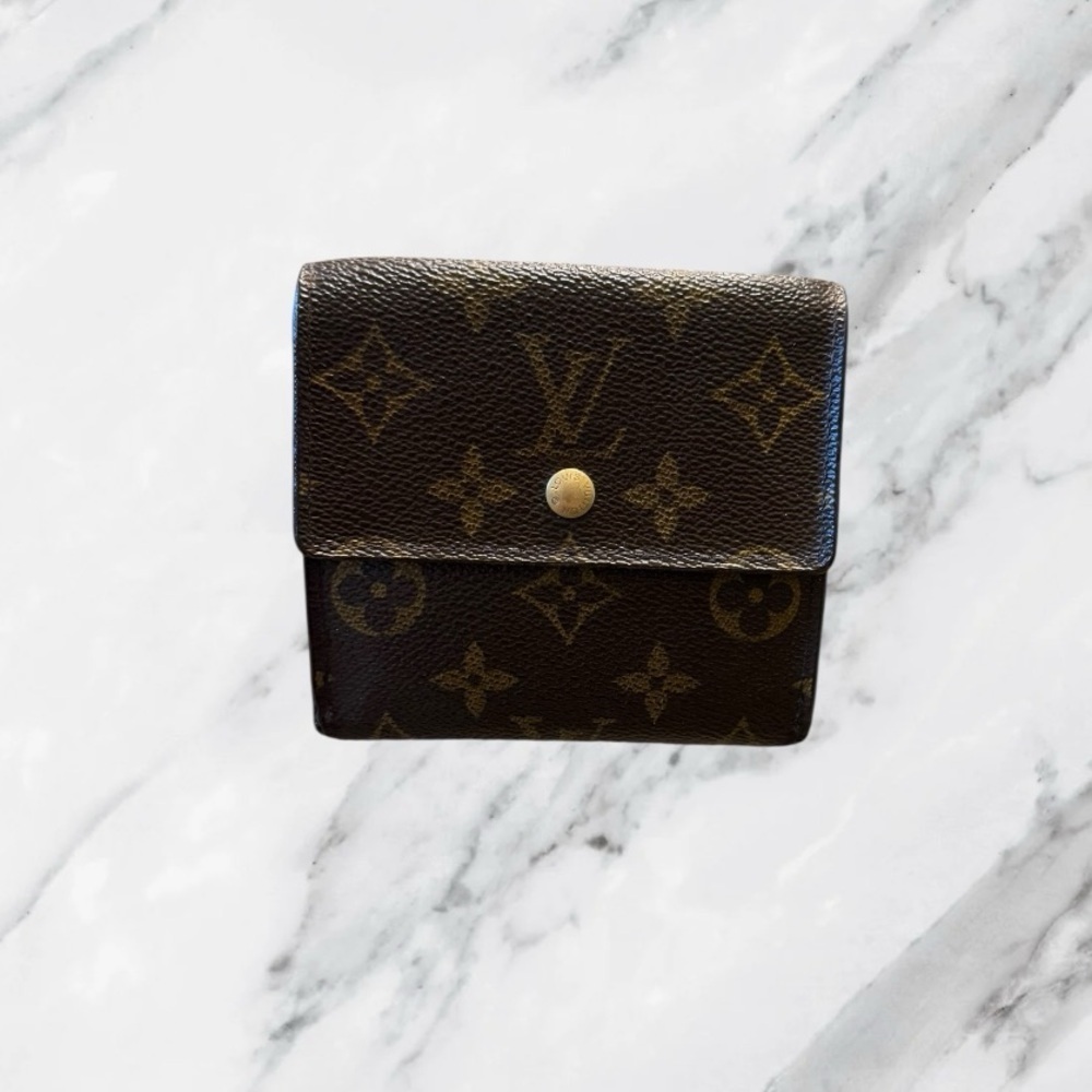 Louis Vuitton Monogram Compact Wallet in Brown and Gold